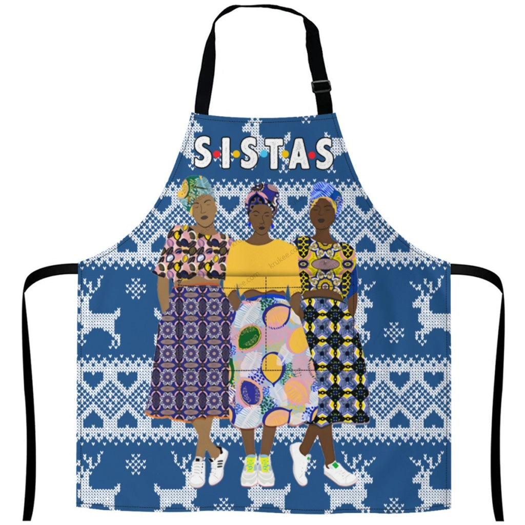 Christmas Apron For Sistas (13) One Size