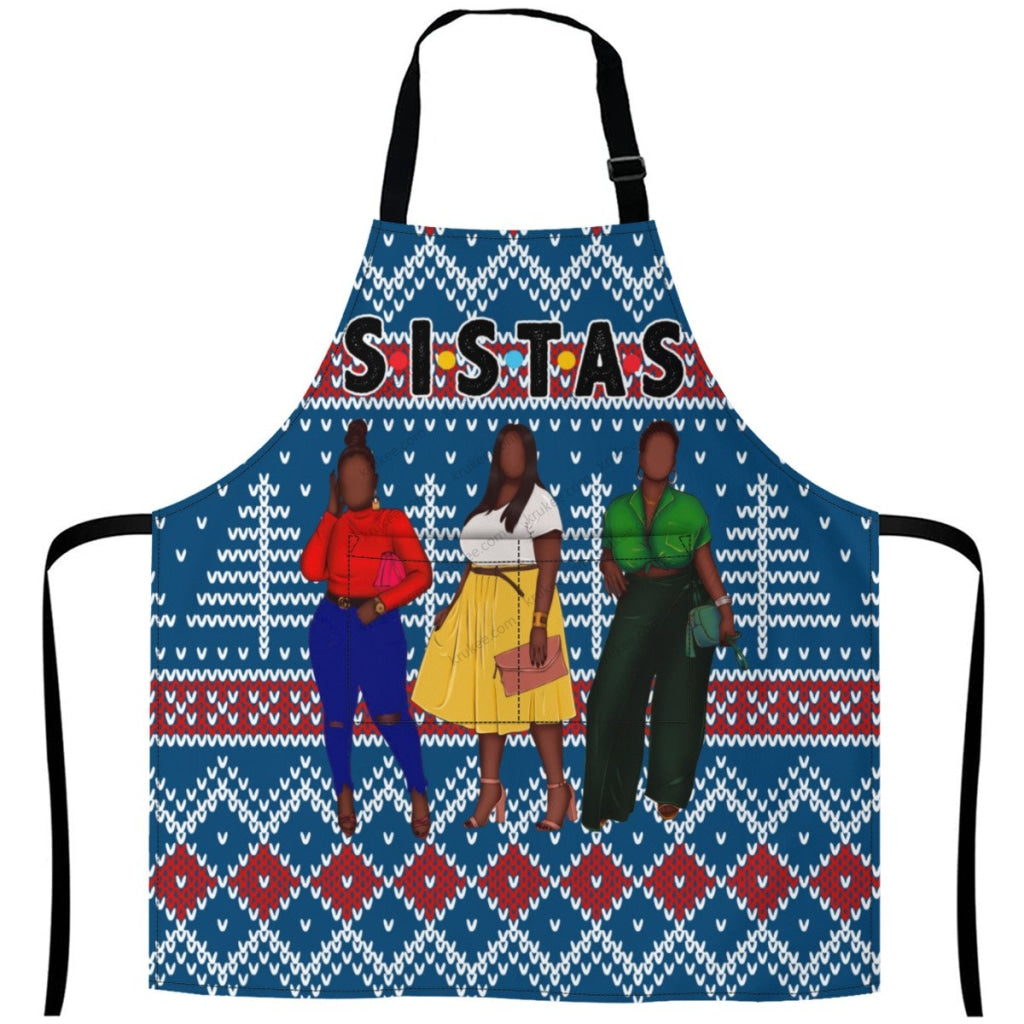 Christmas Apron For Sistas (14) One Size