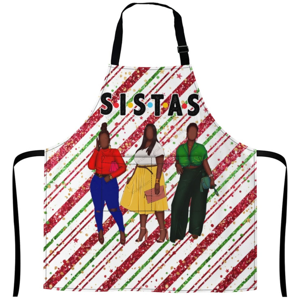 Christmas Apron For Sistas (15) One Size