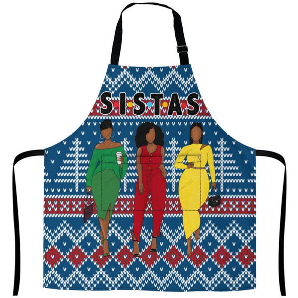 Christmas Apron For Sistas (20) One Size