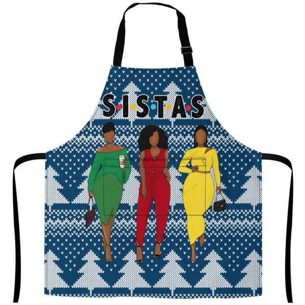 Christmas Apron For Sistas (21) One Size