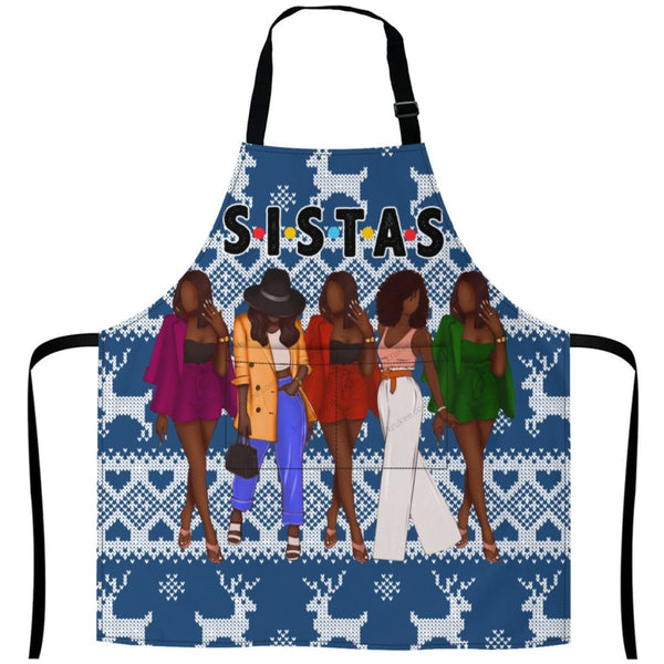 Christmas Apron For Sistas (5) One Size