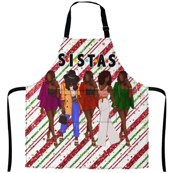 Christmas Apron For Sistas (6) One Size