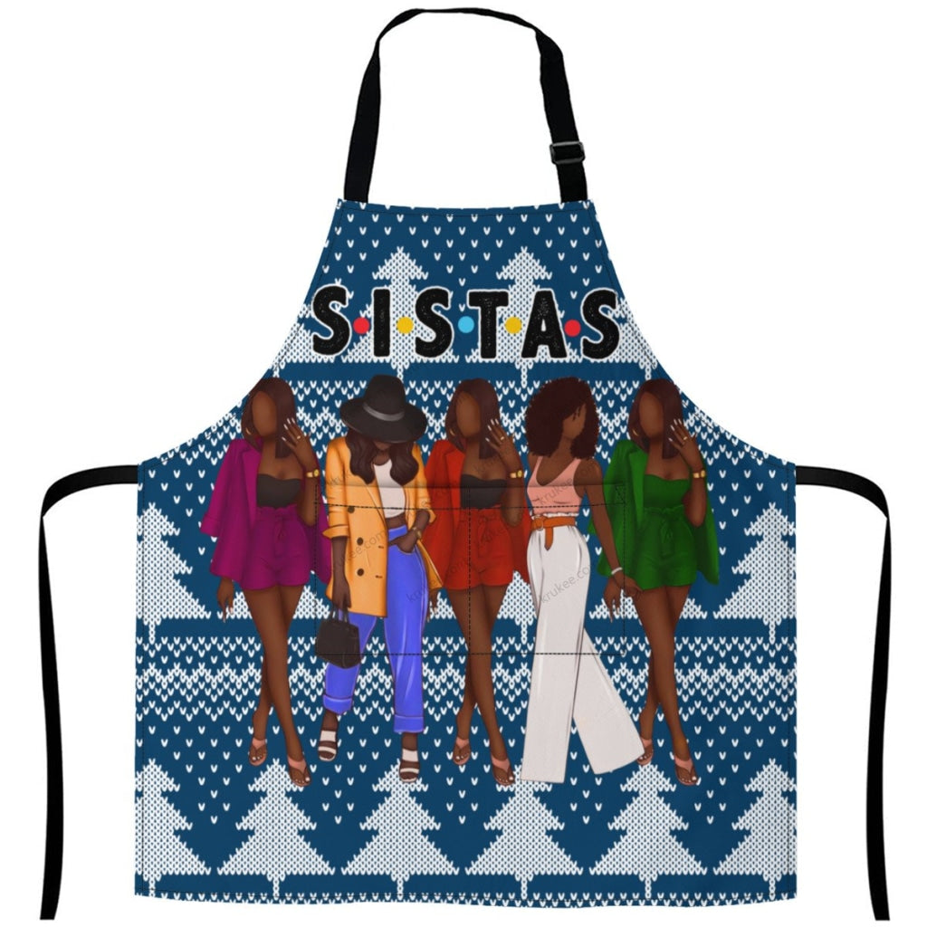 Christmas Apron For Sistas (7) One Size