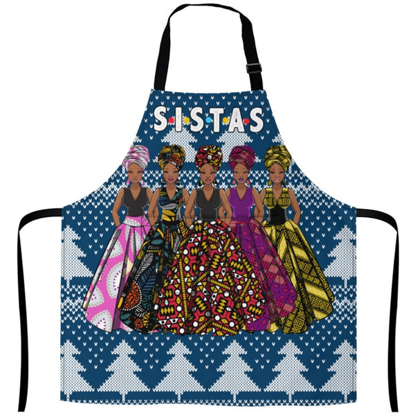 Christmas Apron For Sistas (8) One Size