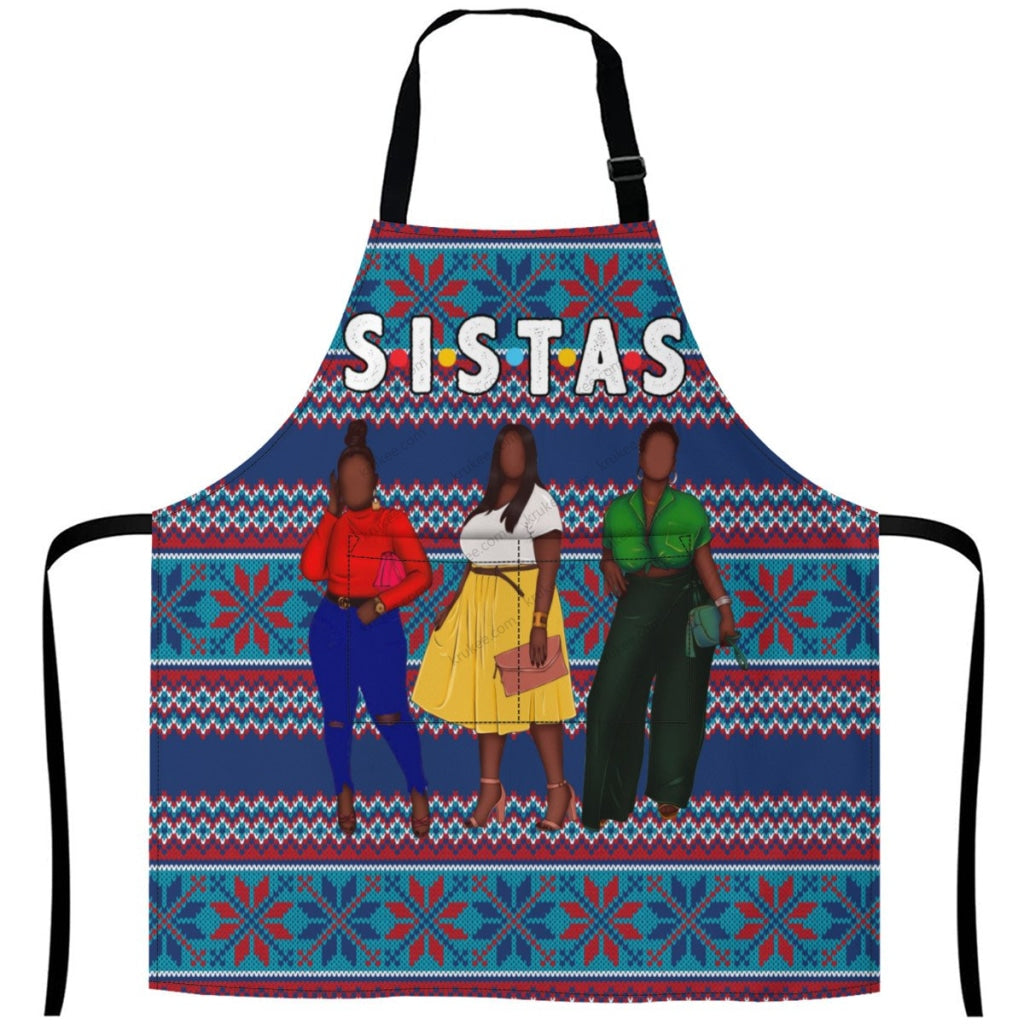 Christmas Apron For Sistas (9) One Size