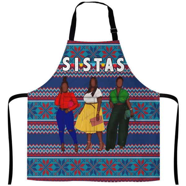 Christmas Apron For Sistas (9) One Size