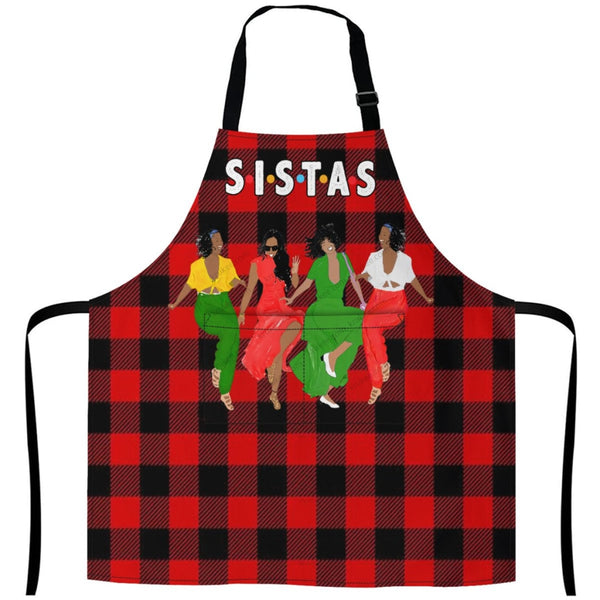 Christmas Apron For Sistas(4) White / One Size