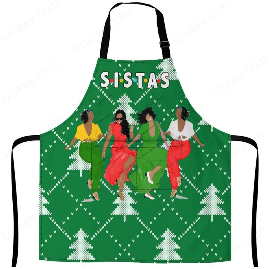 Christmas Tree Vintage Green Apron 27Inch X 29Inch / 4
