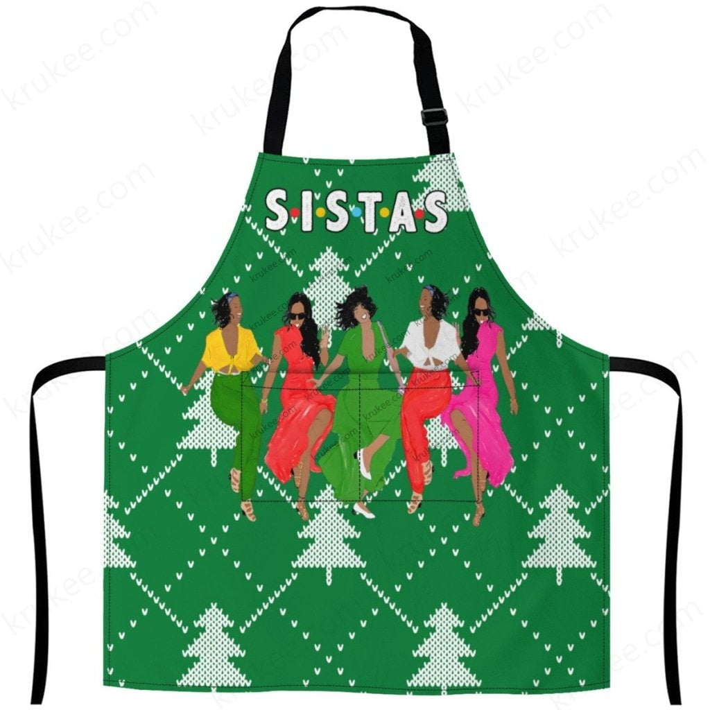 Christmas Tree Vintage Green Apron 27Inch X 29Inch / 5