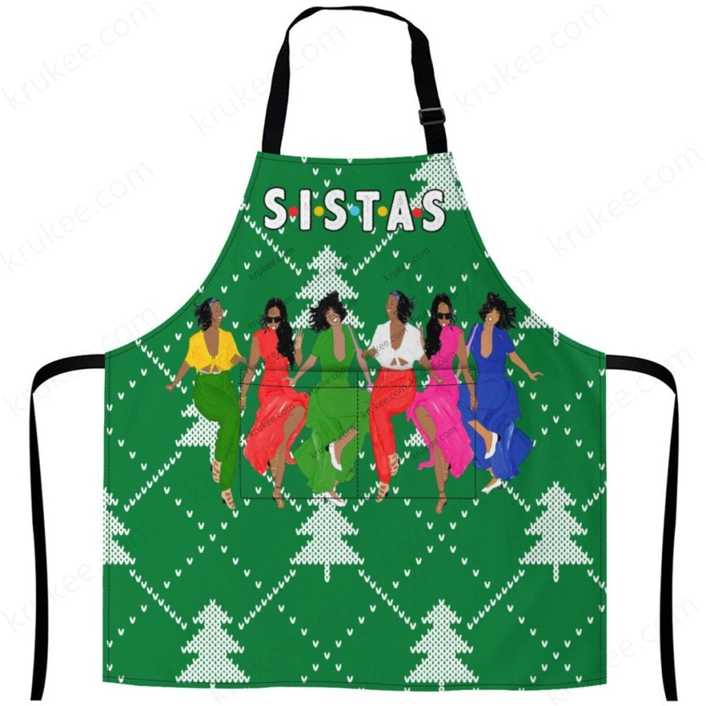 Christmas Tree Vintage Green Apron 27Inch X 29Inch / 6