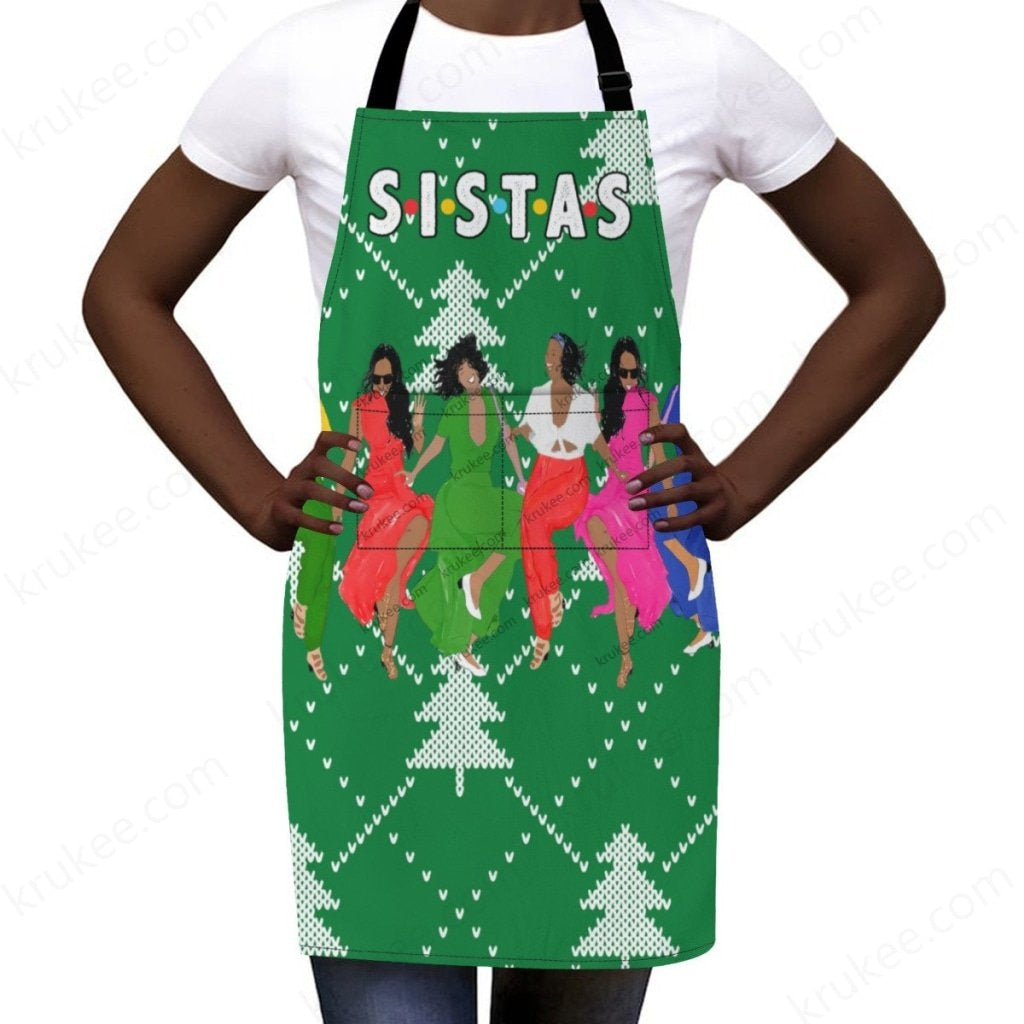 Christmas Tree Vintage Green Apron