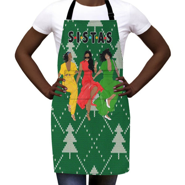 Christmas Tree Vintage Green Apron