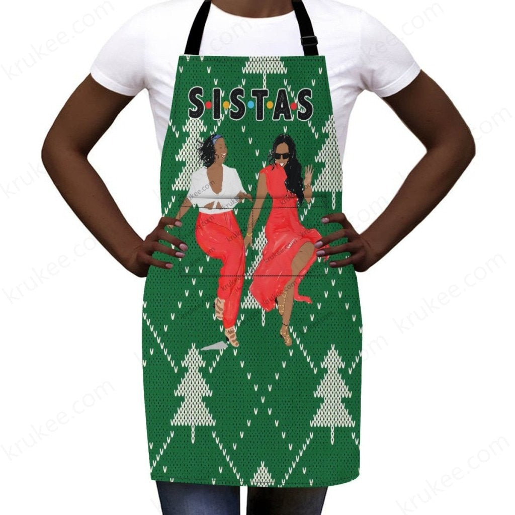 Christmas Tree Vintage Green Apron