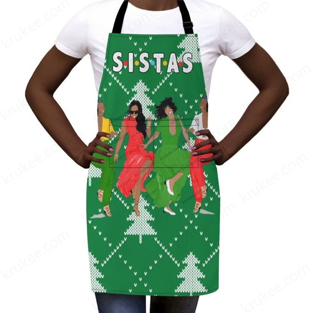 Christmas Tree Vintage Green Apron