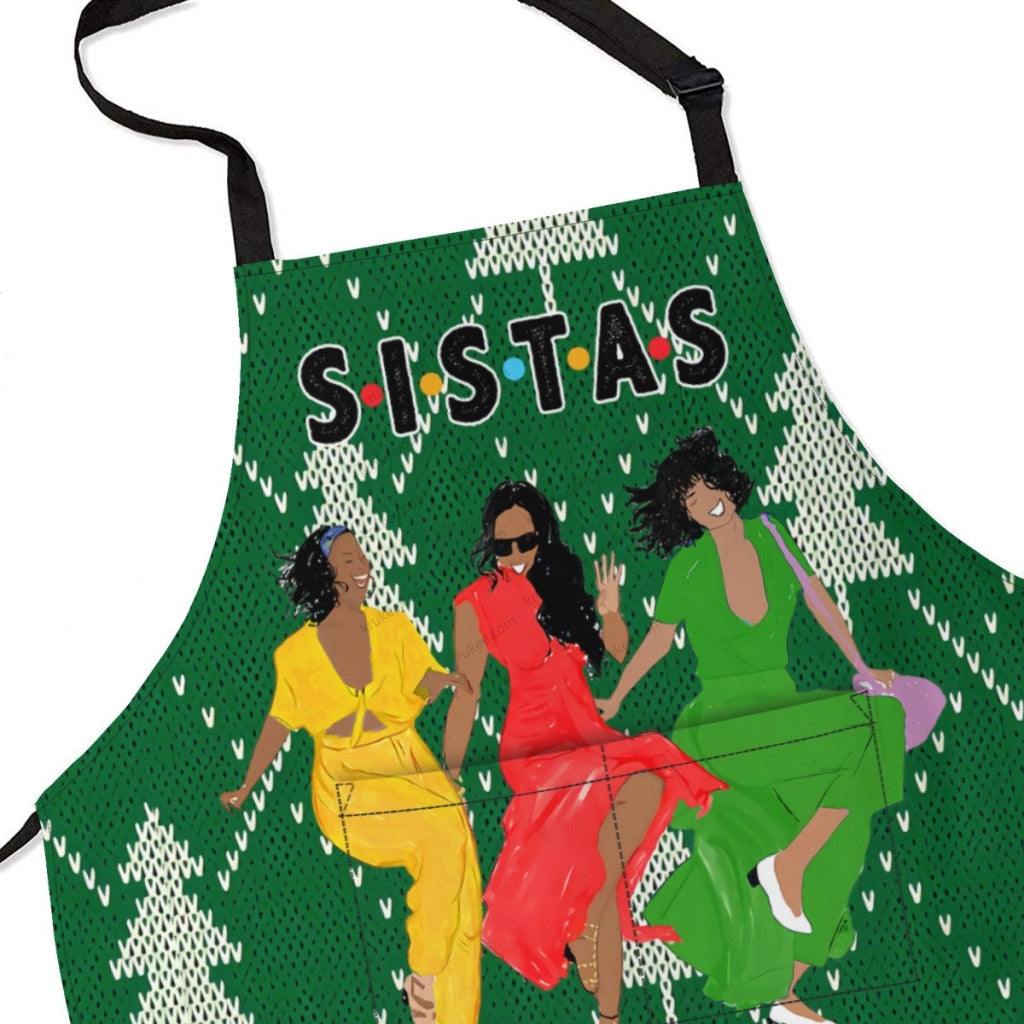 Christmas Tree Vintage Green Apron