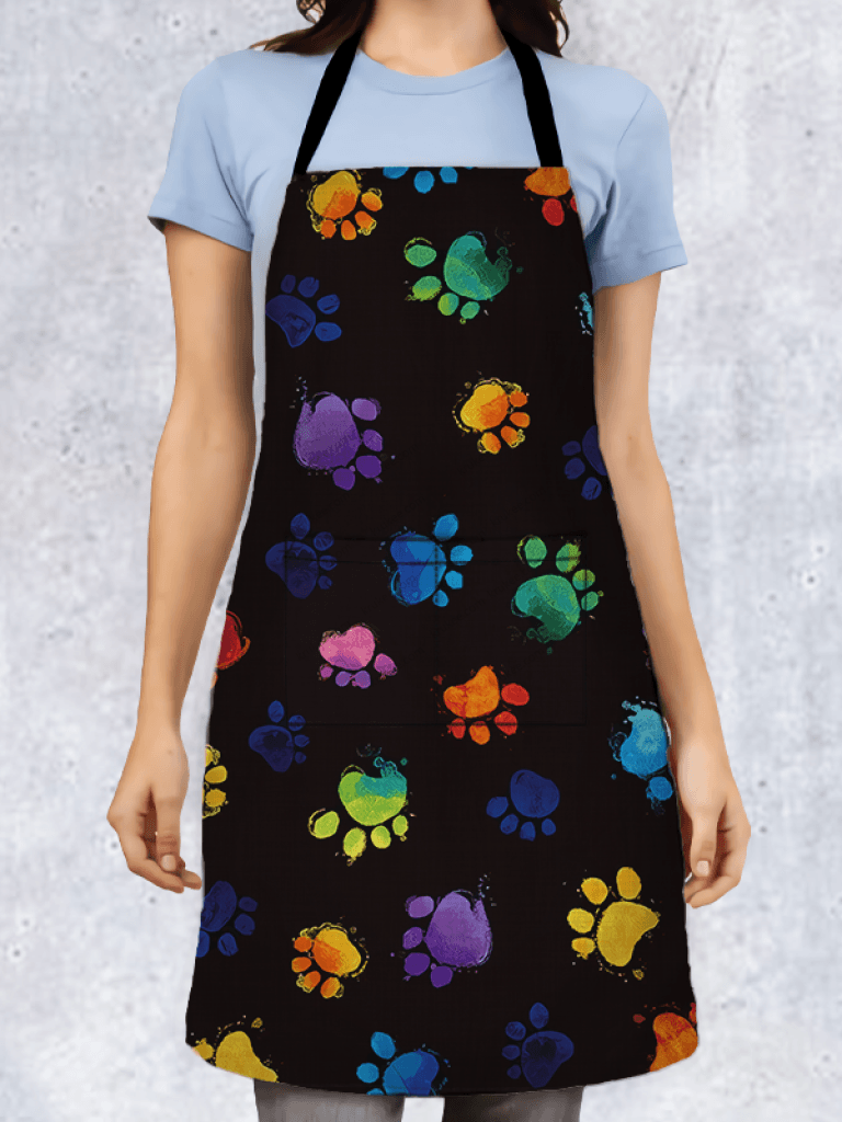 Color Animal Footprints Apron