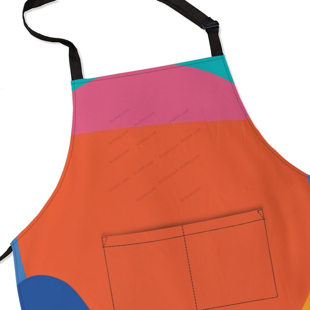 Colorful Landscape Print Apron