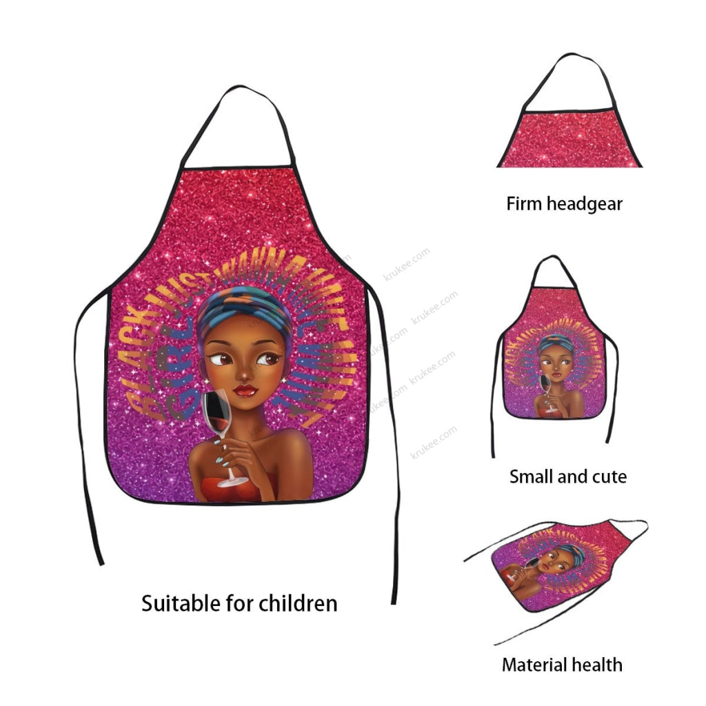 Cute Little Girl Printed Apron