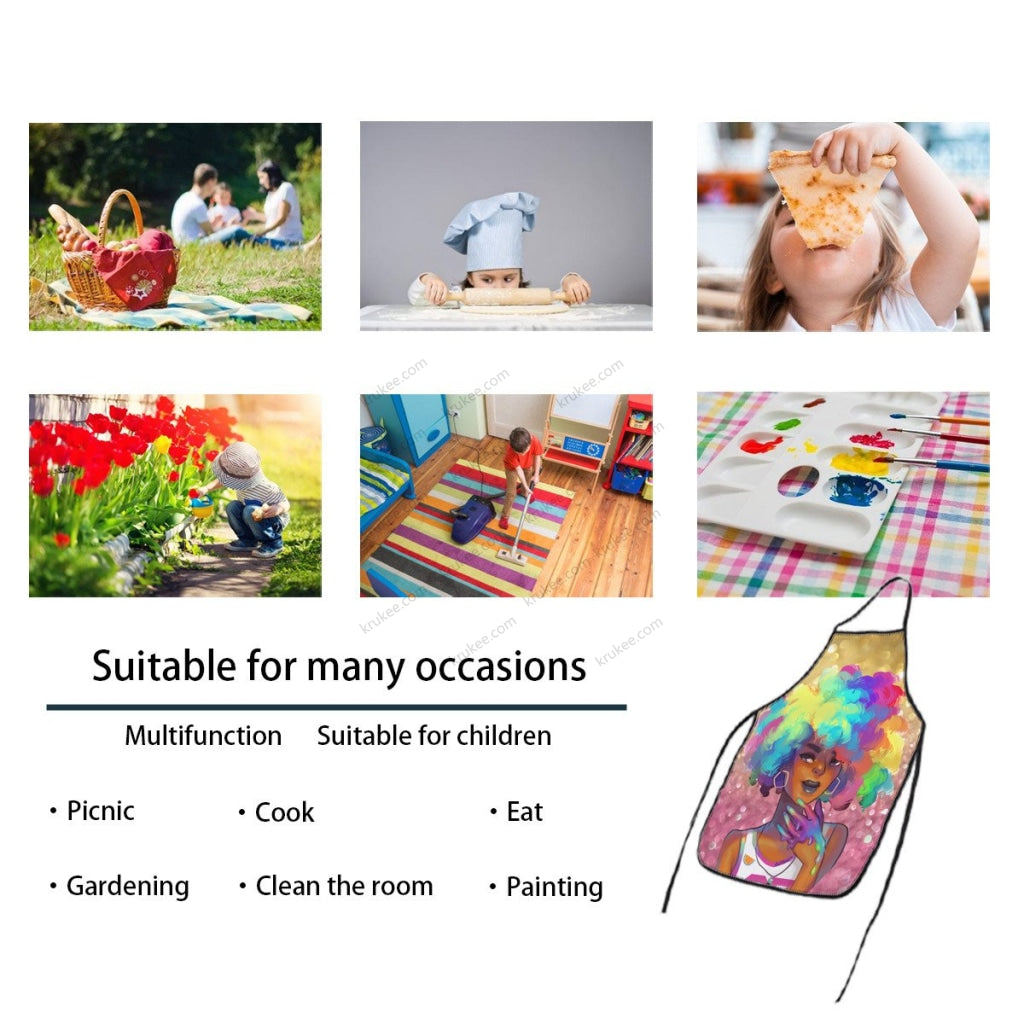 Cute Little Girl Printed Apron