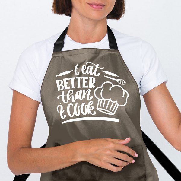 Eat Better Than Taste Multi-Color Background Apron