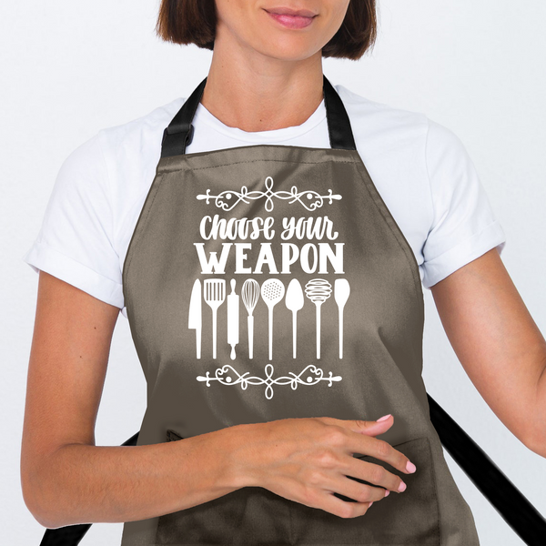 Choose Your Weapon Multi-Color Background Apron