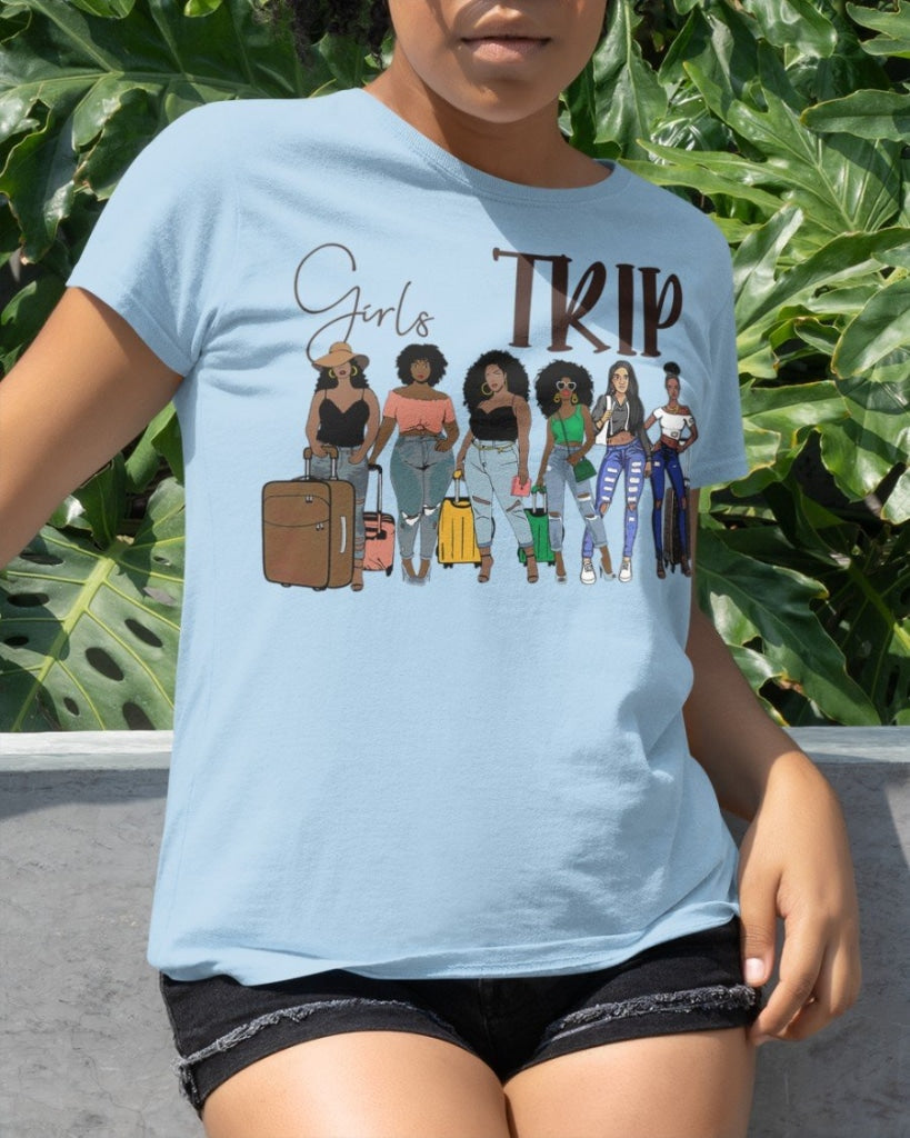 Girls Trip 6 Classic T-Shirt Sky Blue / Xs T