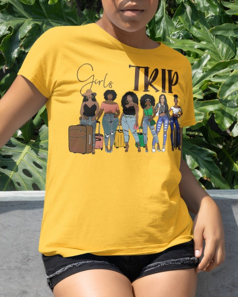 Girls Trip 6 Classic T-Shirt Yellow / Xs T
