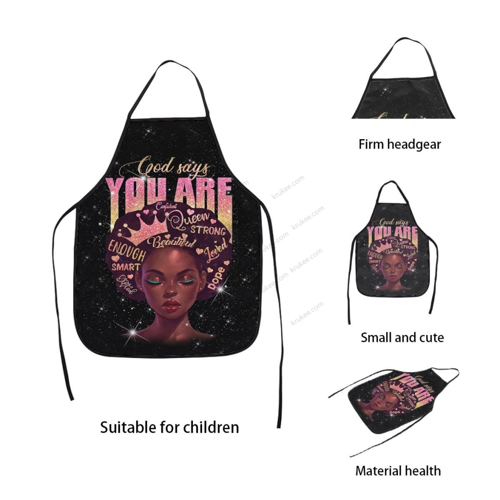 God Say You Are Printed Kids Apron