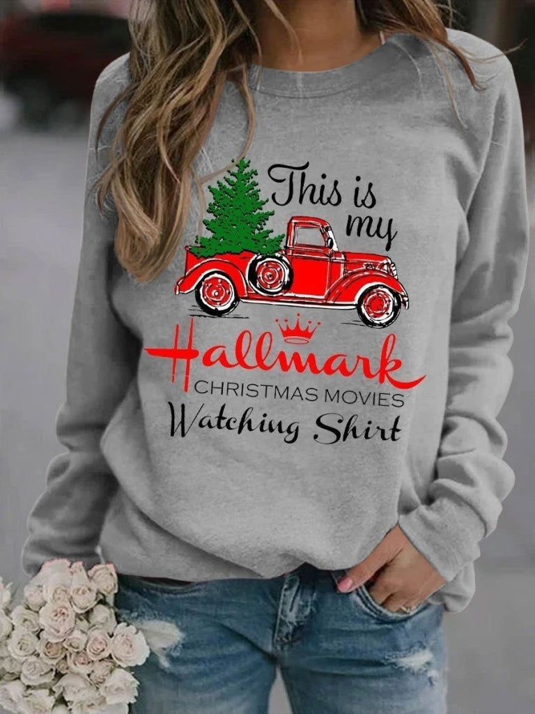 Hallmark Christmas Movies Watching Sweatshirt Grey / S Sweatshirt