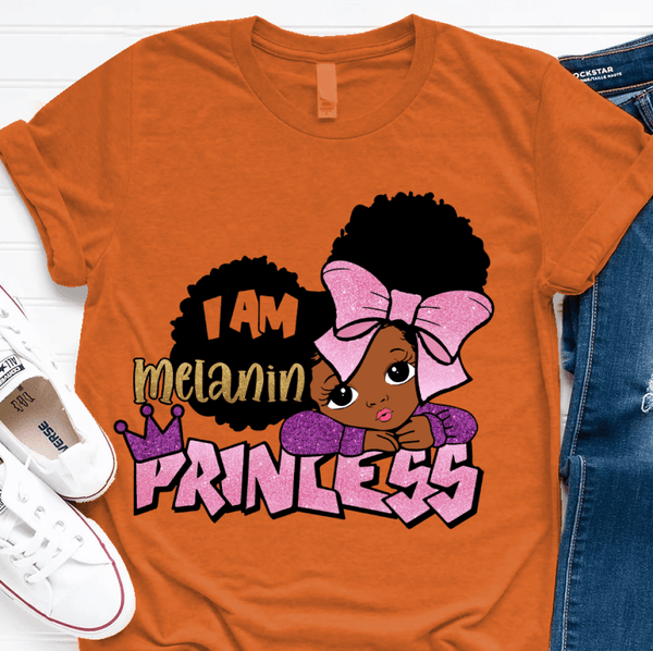 I Am Melanin Princess Tshirt T