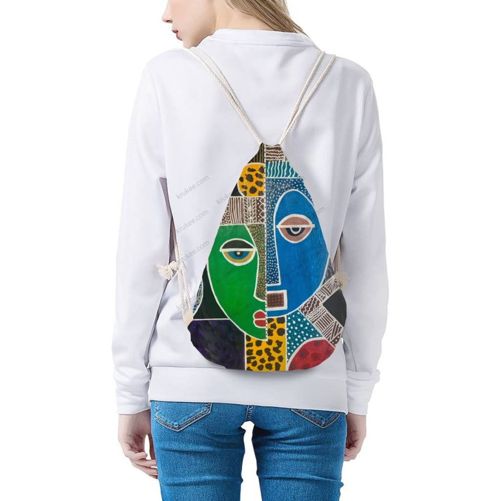 Passa - Contemporary African Artwork Apron Drawstring Pocket