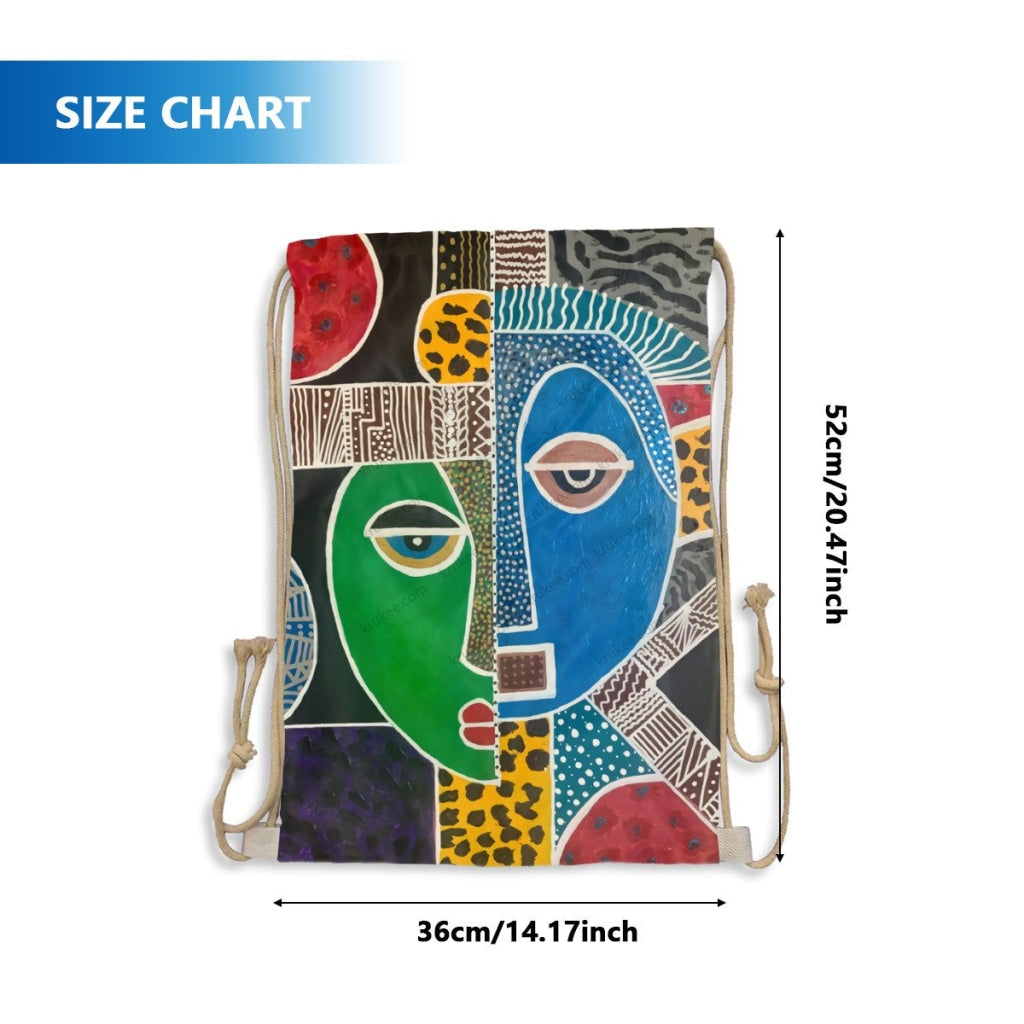 Passa - Contemporary African Artwork Apron Drawstring Pocket