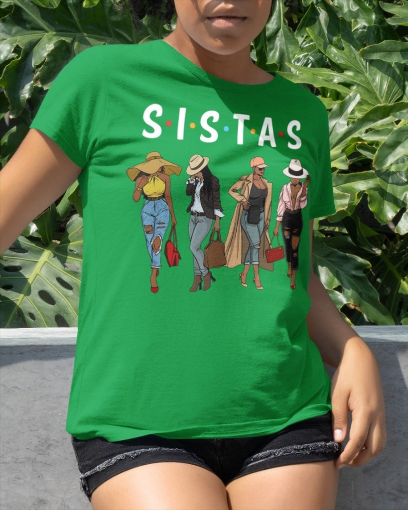 Sistas Afro Women Together Classic T-Shirt The Irish Green / Xs T
