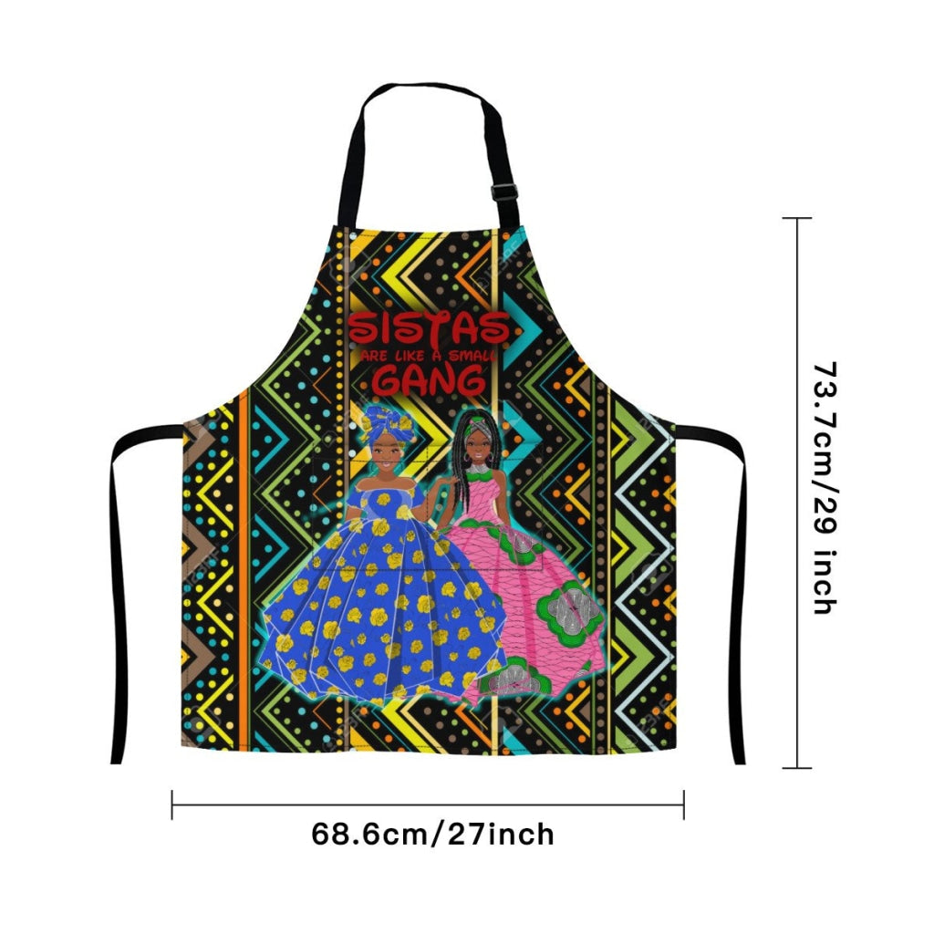 Sistas Are Like A Small Gang - Line Mud Cloth Bg 2-Sisiters