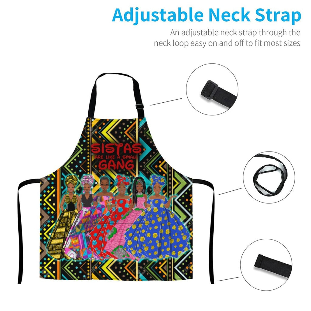 Sistas Are Like A Small Gang - Line Mud Cloth Bg 6-Sisiters