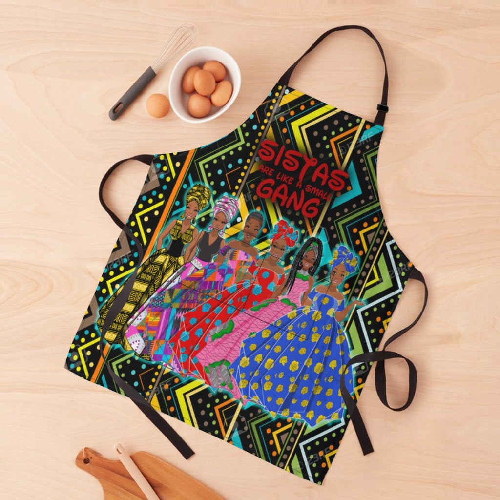 Sistas Are Like A Small Gang - Line Mud Cloth Bg 6-Sisiters