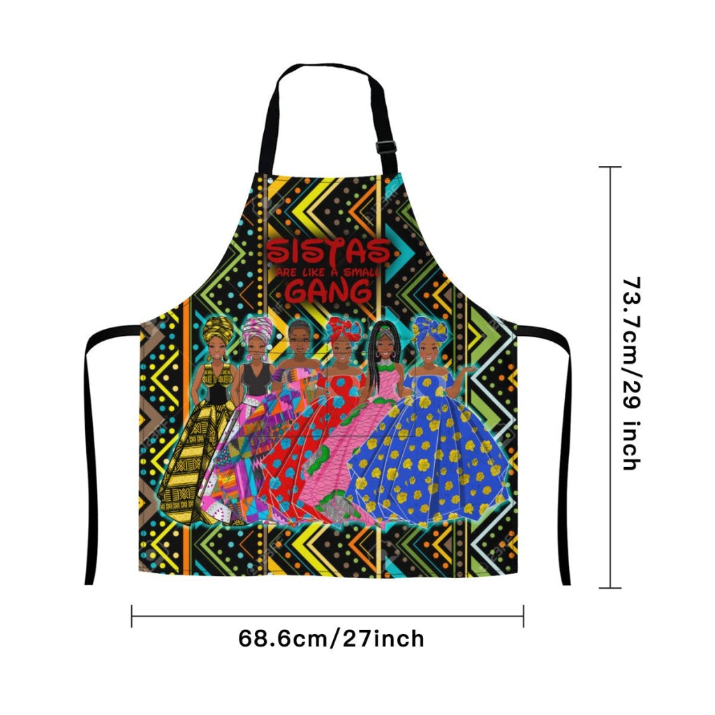 Sistas Are Like A Small Gang - Line Mud Cloth Bg 6-Sisiters