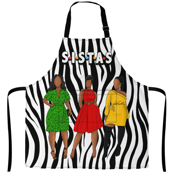 Sistas(3) Apron White / One Size