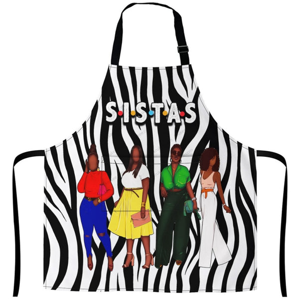Sistas(4)- Apron White / One Size