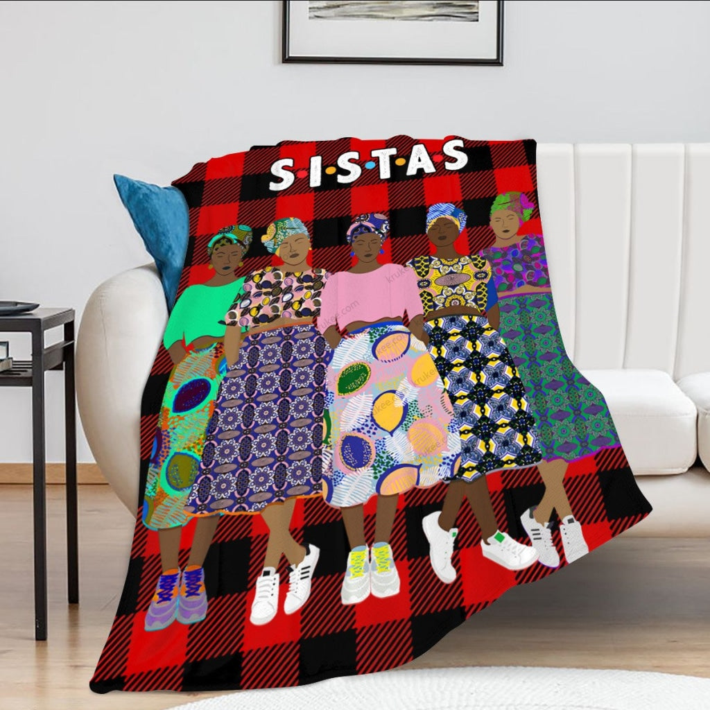 Sistas(5)Flannel Blanket