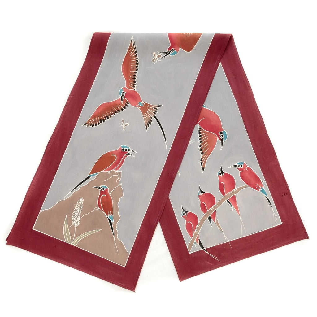 Table Runners ~ Birds Range - Carmine Bee Eaters Hand Painted