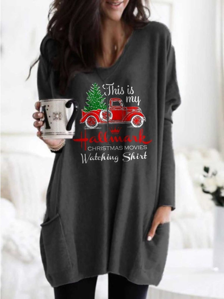 This Is My Hallmark Christmas Movie Watching Shirt Top - Black