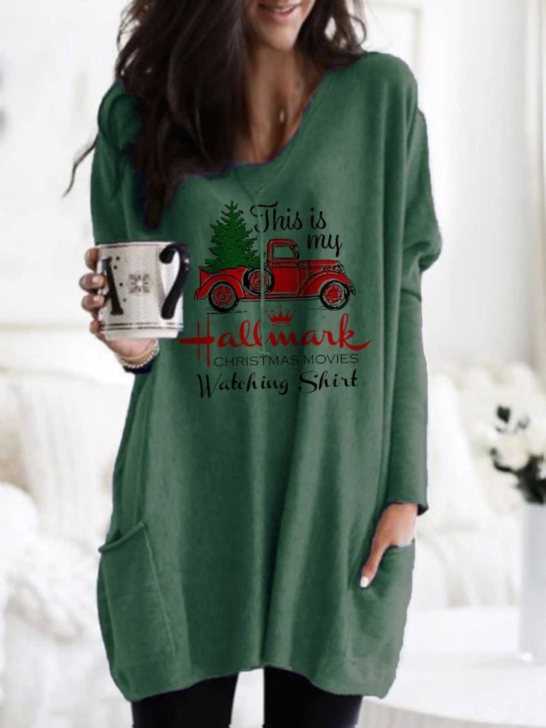 This Is My Hallmark Christmas Movie Watching Shirt Top - Green / M