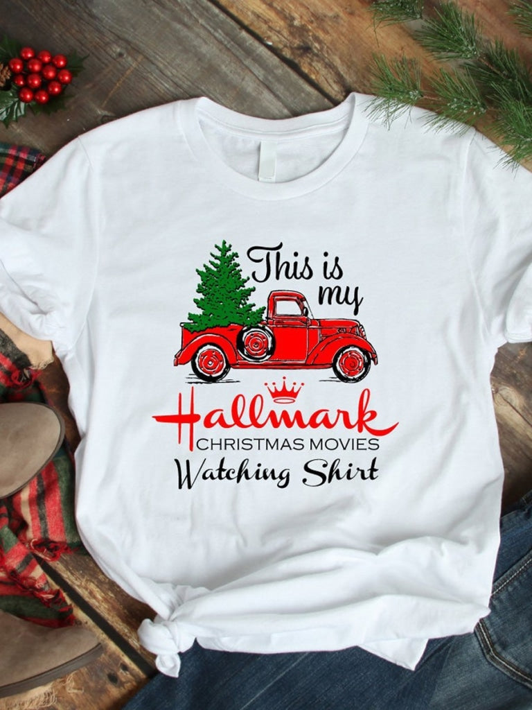 This Is My Hallmark Christmas Movies Watching Shirt Tee White / S T-Shirt