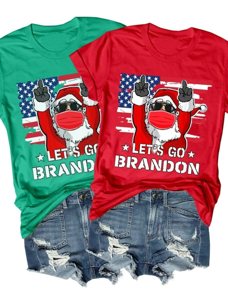 Unisex Lets Go Brandon Christmas Funny Cotton T-Shirt