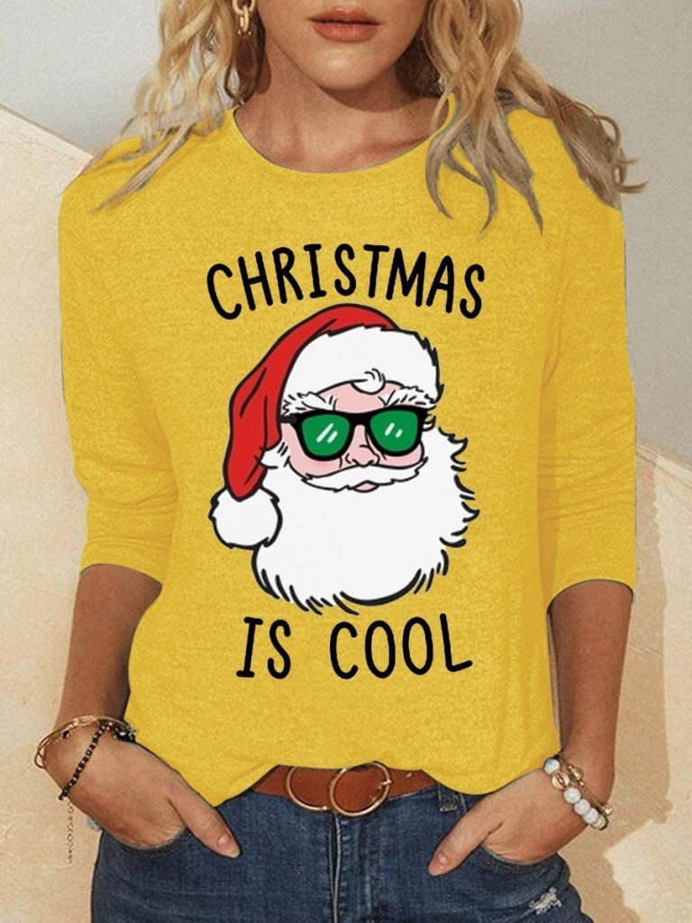 Womens Christmas Is Coll Long Sleeve T-Shirt Yellow / S